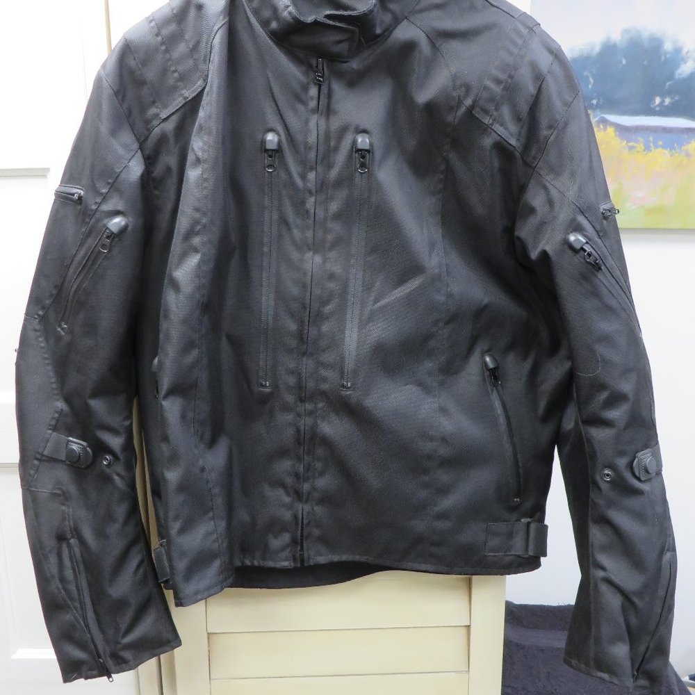 EXTREME GEAR Black Nylon Cordura Motorcycle Jacket XL